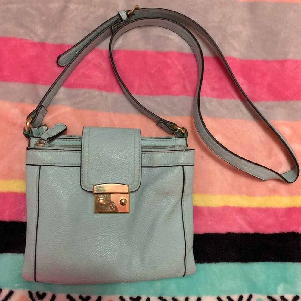 Blue Leather Purse